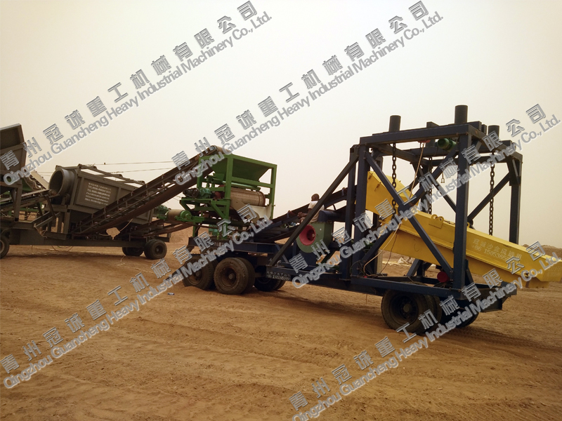 加納移動風選車工作現(xiàn)場