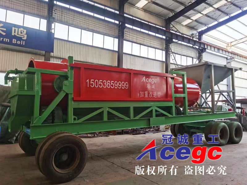 移動(dòng)加重型滾筒篩淘金車